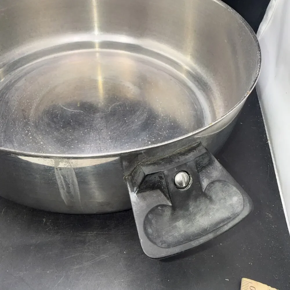 Vintage Rena Ware 4 Qt 3-Ply 18-8 Stainless Steel Dutch Oven Pot w Lid USA